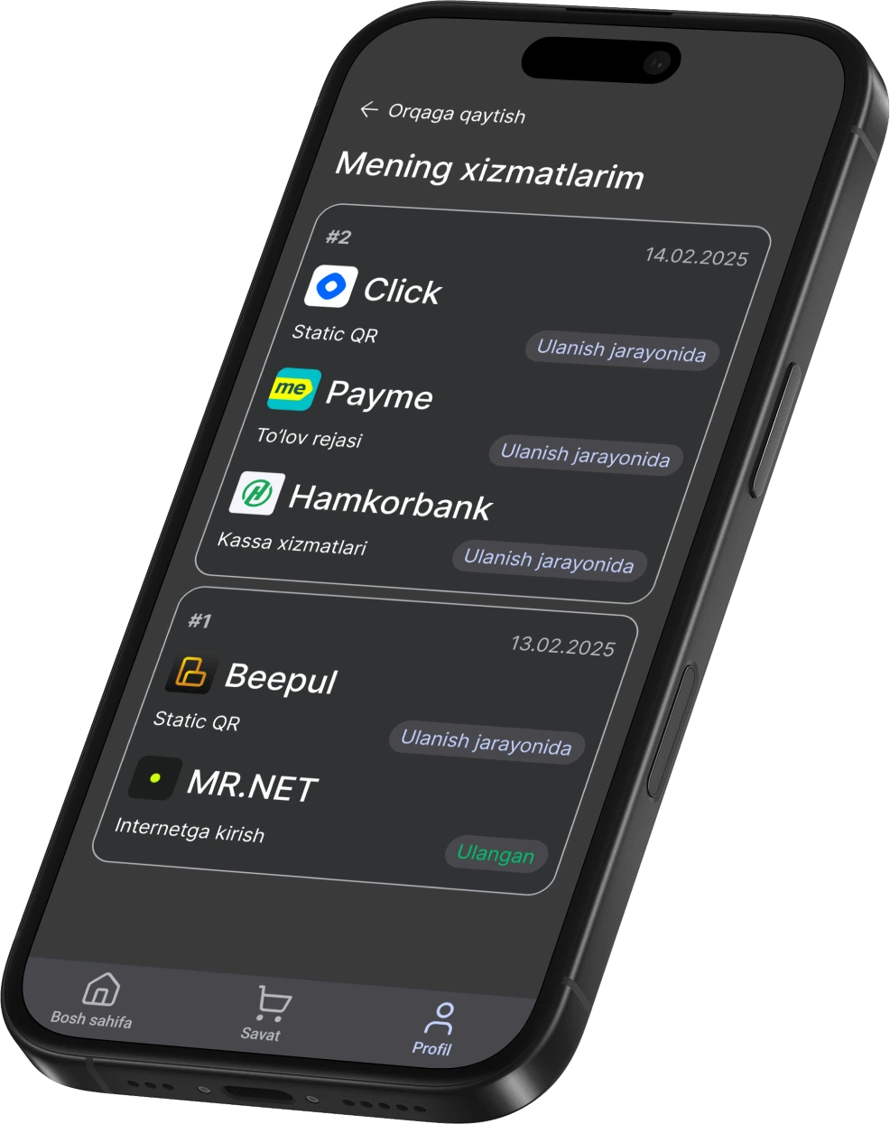 Phone mockup with Alphacon interface